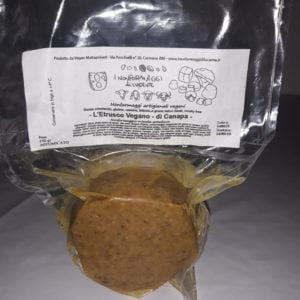 L'etrusco Vegano - di Canapa - Nonformaggio a pasta semidura - Tipo Grattugiabile -